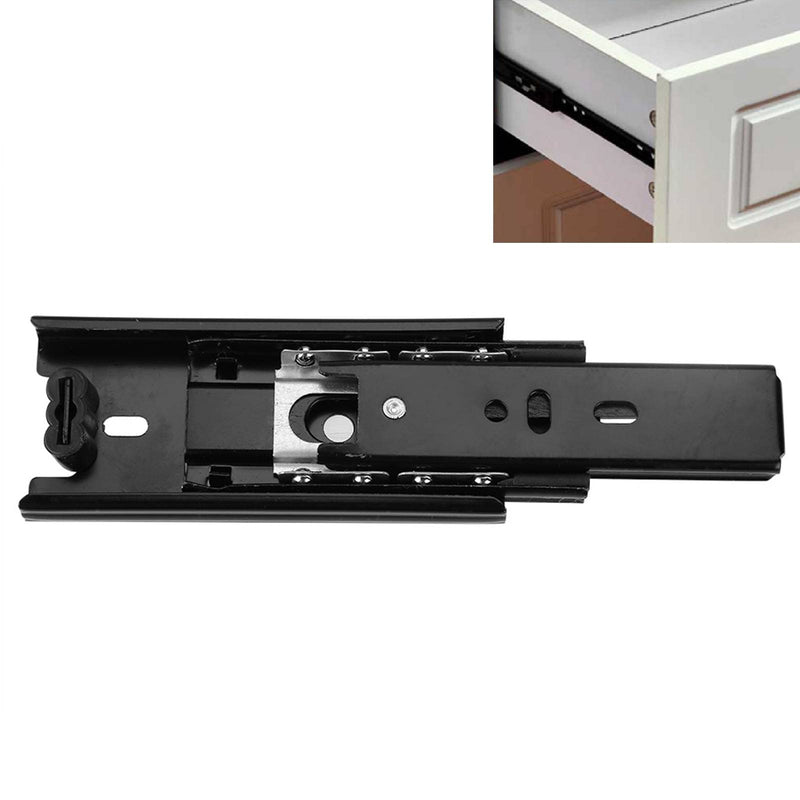 2pcs Mini Drawer Slides Full Extension Furniture Guide Rail 3 Section Ball Bearing Telescopic Drawer Slides Kitchen Cupboard Wardrobe Slide Rail(4in) 4in