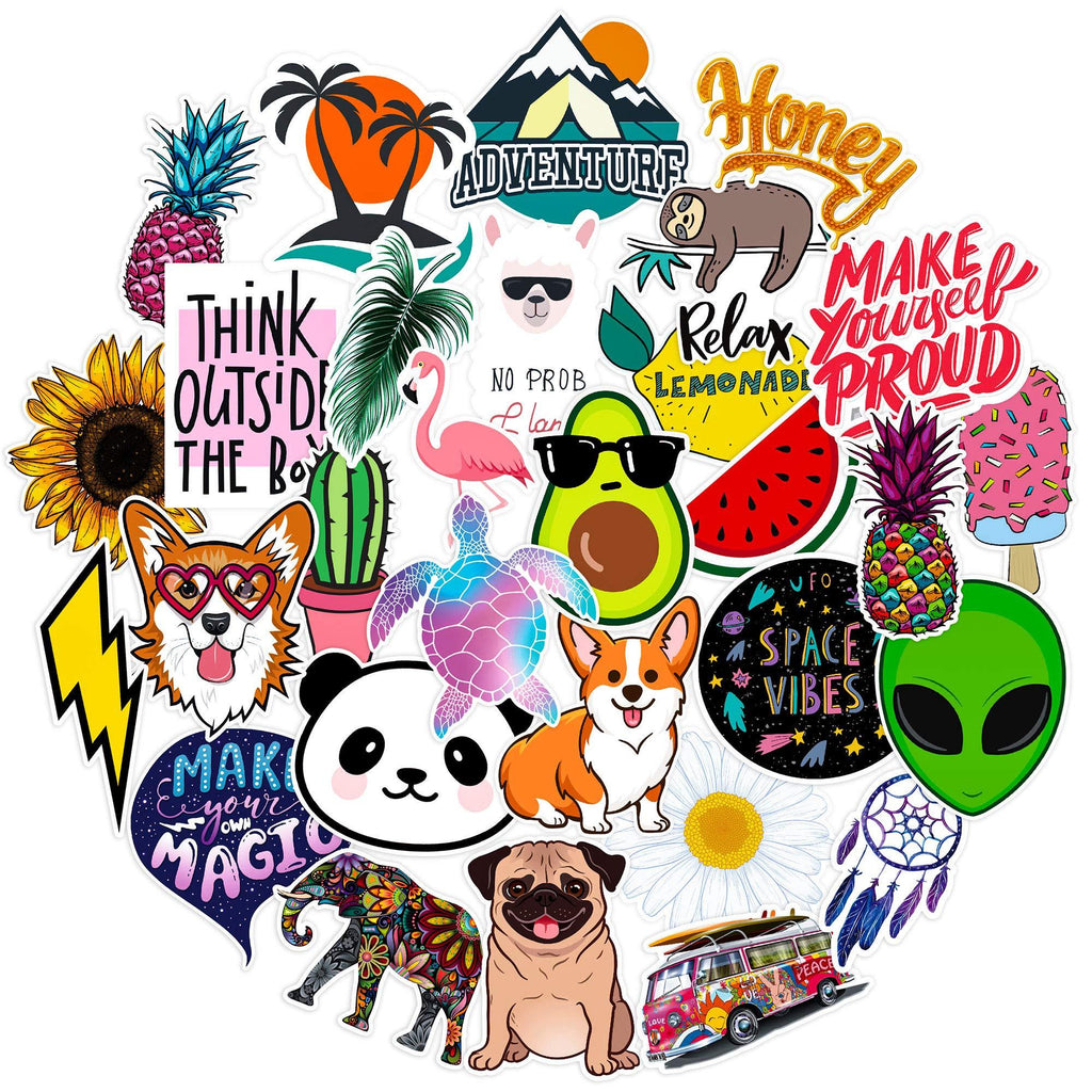 Stickers for Water Bottles Big 30-Pack Cute,Waterproof,Aesthetic,Trendy Stickers for Teens,Girls Perfect for Waterbottle,Laptop,Phone,Travel