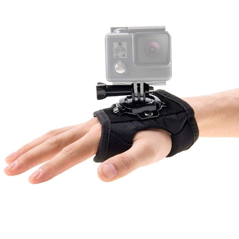 ParaPace 360 Degree Rotation Hand Strap Mount for GoPro Hero 10 9 8 7 6 5 Black Session,Hand Glove Wrist Strap Mount for AKASO Xiaoyi DJI OSMO Action Camera Accessories hand mount