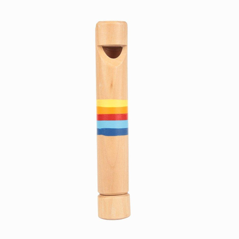 SolUptanisu Wood Piccolo Wooden Fipple Flute Traditional Instrument Great Toy Gift for Kids Beginners Children