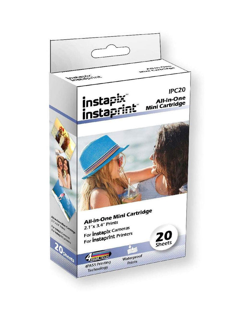 Instaprint 2 pack Instaprint Cartridges with 20 Total prints for Minolta Instapix Cameras & Bell+Howell Instaprint Bluetooth Printers