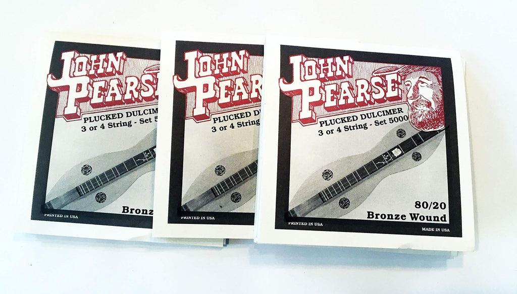 3 Pack! John Pearse Strings Appalachian Dulcimer Set Bundle #5000