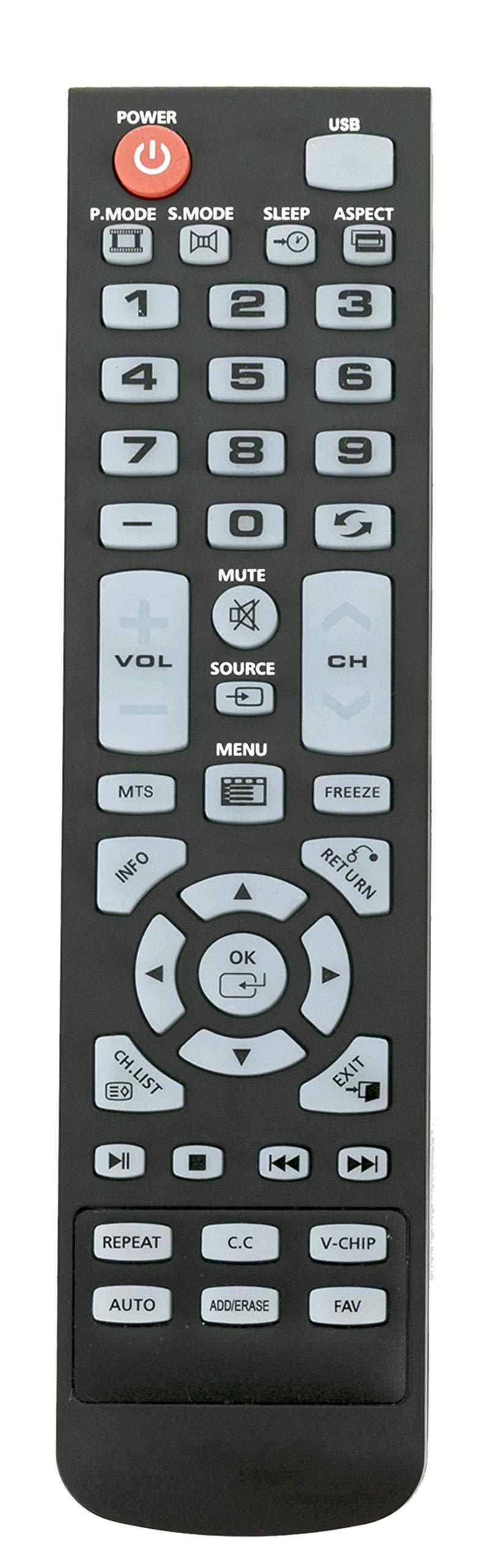 Remote Control XHY353-3 WS-1688-2 Compatible with Element TV ELEFW504A ELEFW247 ELEFW328 ELEFW504A ELEFT426 ELEFT506