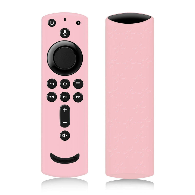 Remote Cover for Fire TV Stick 4K, Silicone Remote case for Fire TV Cube/Fire TV(3rd Gen) Compatible with All-New 2nd Gen Alexa Voice Remote Control, Lightweight Anti-Slip Shockproof (Pink) Pink