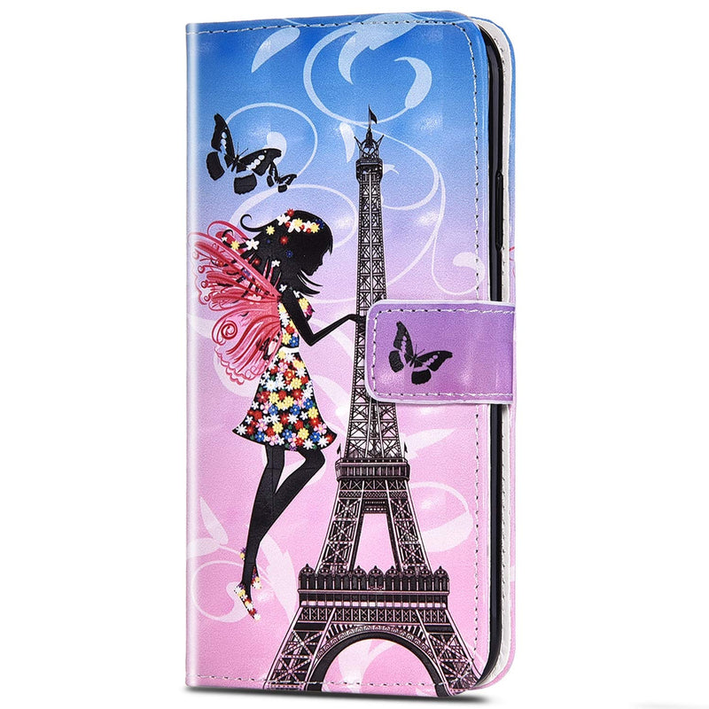 iPhone 6 Case,iPhone 6S Cover,3D PU Leather Wallet Case with Kickstand Card Holder Rubber Flip Cover Magnetic Closure Bookstyle Back Cover for Apple iPhone 6/6S 4.7",Tower Girl Tower Girl