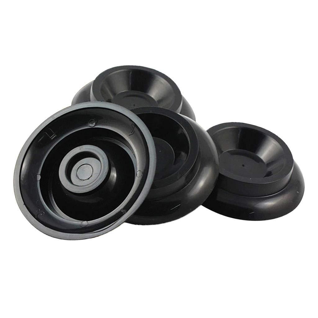 4pcs Grand Piano Caster Cups Black ABS Plastic Piano Leg Cups Pads for Grand Piano