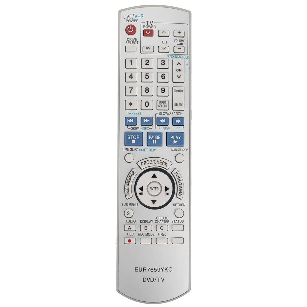 EUR7659YKO Replacement Remote Control Applicable for Panasonic DVD Recorder DMR-ES15 DMR-ES30V DMR-E35V DMR-ES10