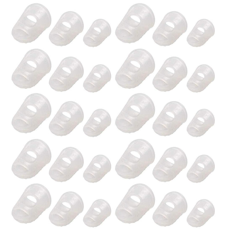 Timiy Large Medium Small Size guitar finger protectors 30pcs (Clear) Clear