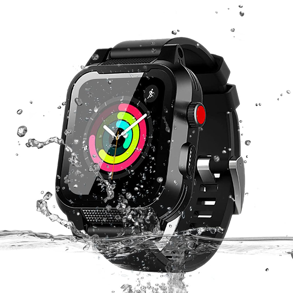 Apple Watch Waterproof Case 40mm for Apple iWatch Series 4/6/SE IP68 Waterproof Shockproof Impact Resistant Protective Case with Strap Bands (for 40mm Apple Watch Case) for 40mm Apple Watch Case