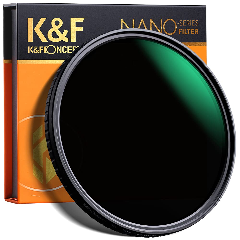 K&F Concept 77mm ND8 to ND128 Variable Neutral Density Filter Slim Fader ND Filter 77mm 3-Stop to 7-Stop for Camera Lens NO X Spot,Nanotec,Ultra-Slim,Weather-Sealed