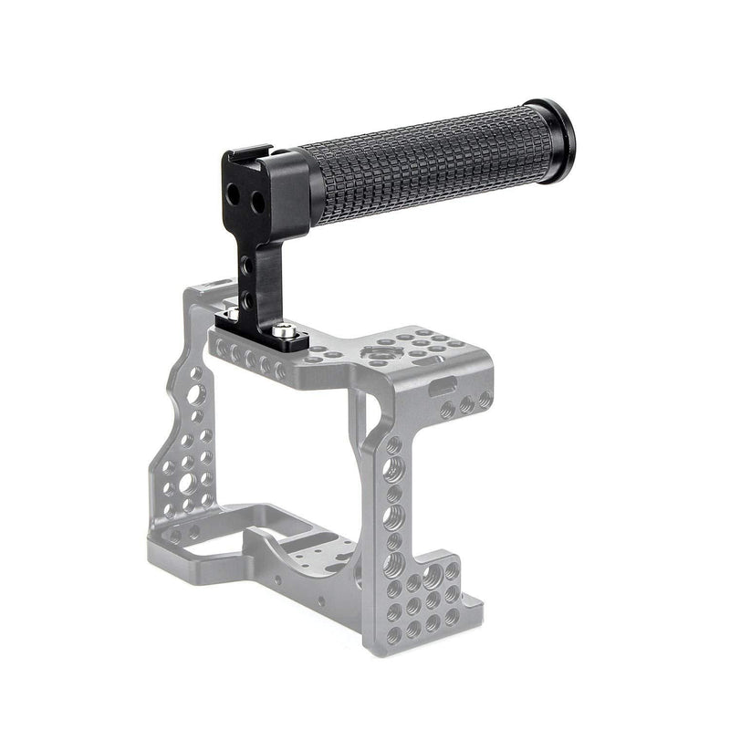 EachRig Top Handle Grip Single Handheld Camera Base for DSLR Camera Cage Video Camcorder Rig, with Standard Cold Shoe Top and Rubber Handle