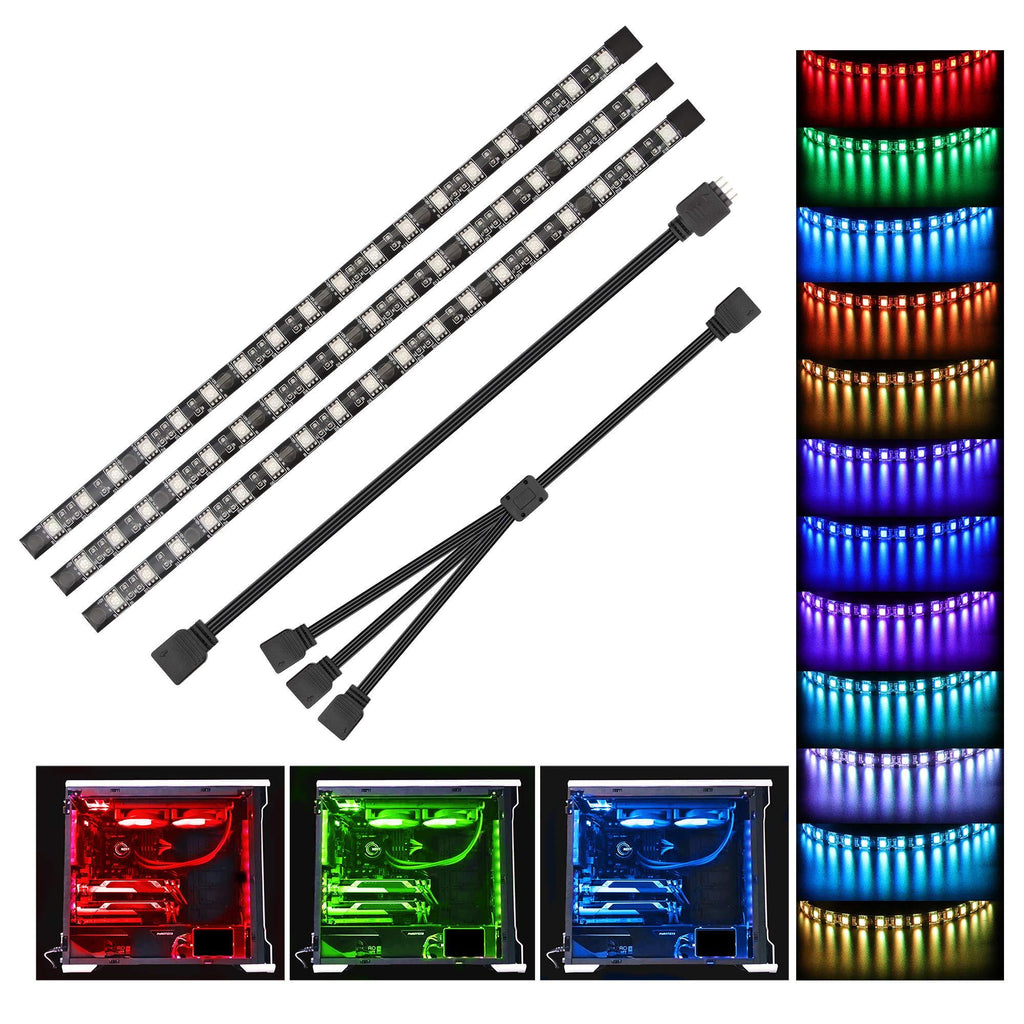 [AUSTRALIA] - RGB LED Strip Lights PC - Speclux 3pcs 5050 Magnetic Computer Case LED Light Strips for M/B with 12v 4pin RGB Header Compatible with Asus Aura, Asrock RGB Led, Gigabyte RGB Fusion, MSI Mystic Light Rgb 3 Light Strips for Pc 