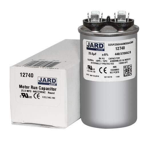 97F9606-25 uf MFD 370 or 440 Volt VAC - Genteq Round Run Capacitor Jard Upgrade