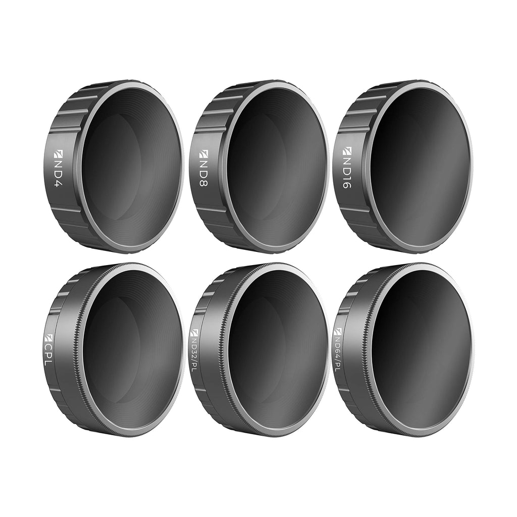 Freewell Budget Kit –E Series - 6Pack ND4, ND8, ND16, CPL, ND32/PL, ND64/PL Camera Lens Filters Compatible with Osmo Action Camera