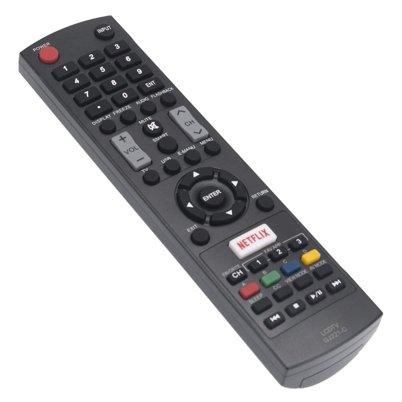 New GJ221-C Remote Control fit for Sharp LCD AQUOS AQOS TV 32LE653U 40LE653U LC-32LE653U LC-40LE653U LC-43LE653U LC-48LE551U LC-48LE653U LC-55LE653U LC-65LE645U LC-65LE653U LC-65LE654U GJ221C