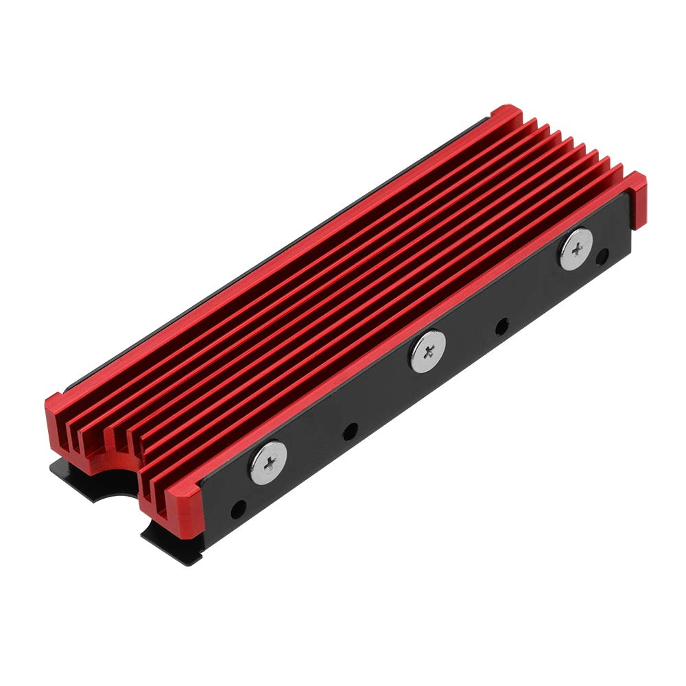 NVMe Heatsinks for M.2 2280mm SSD Double-Sided Cooling Design（red）