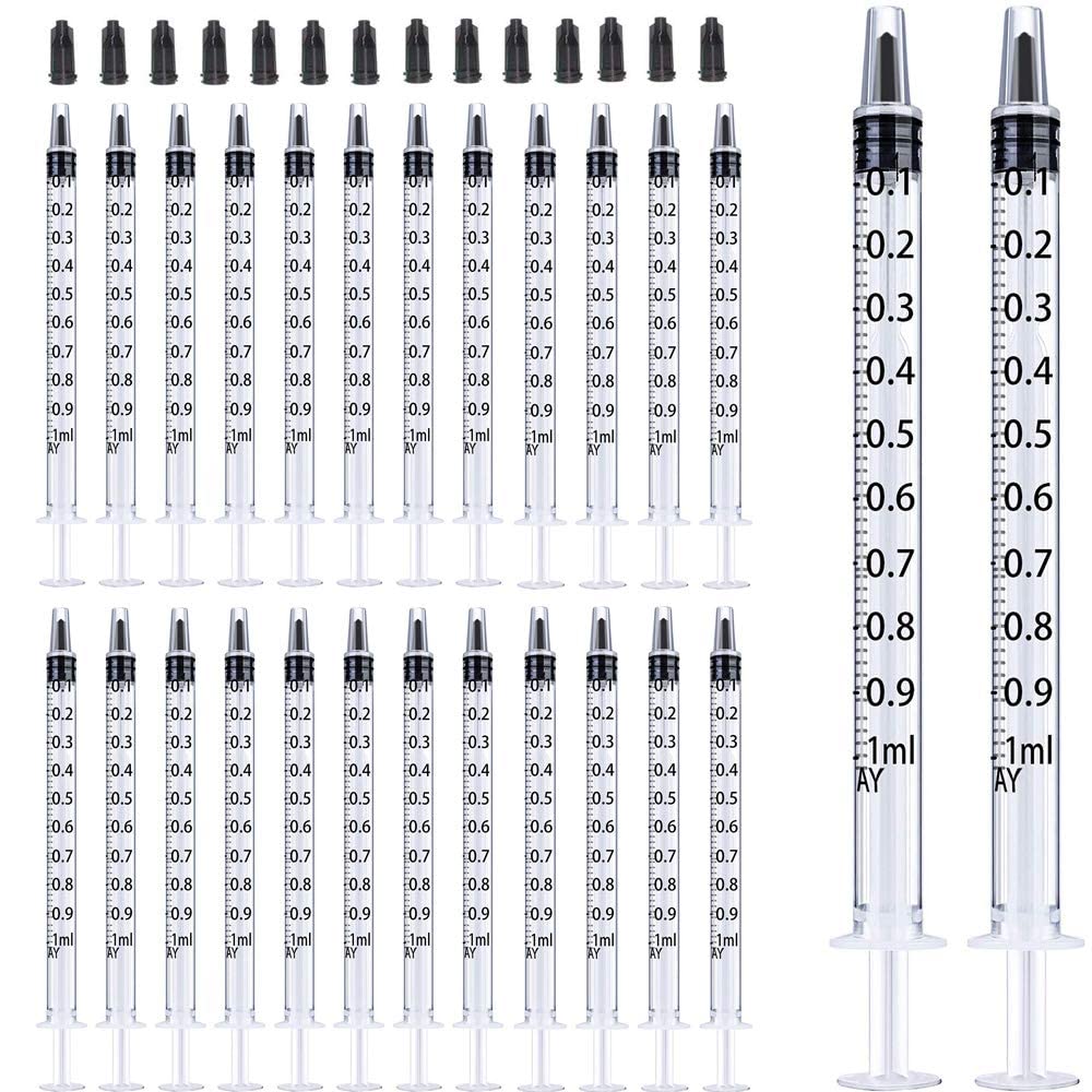 105Pack 1ml Syringes With Plastic Caps