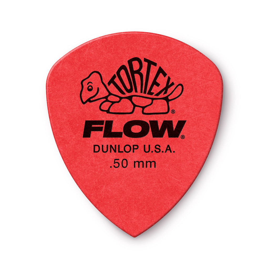 Jim Dunlop Tortex Flow Standard .50mm Guitar Picks (558P.50) 12 Pack Red