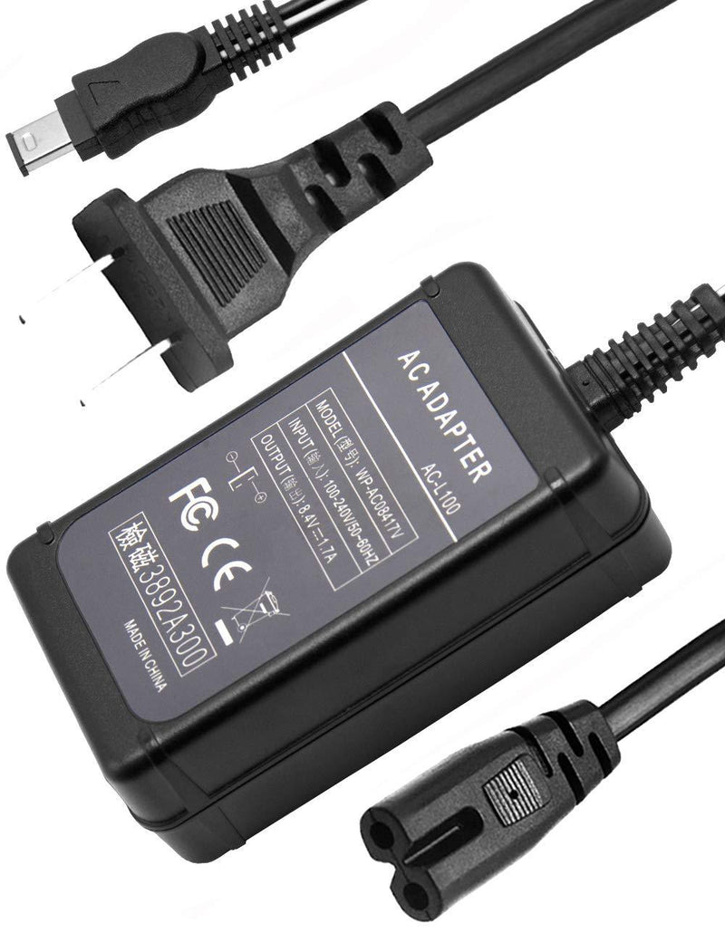 Wmythk AC-L100 AC Power Adapter Charger Kit for Sony Handycam DSC-F828 DCR-TRV MVC-FD DSC-S30, AC Power Supply Adapter Replacement AC-L10A L10B AC-L15A L15B AC-L100A L100B L100C