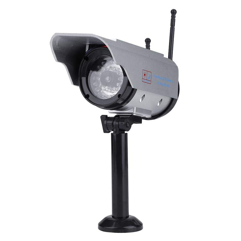 Solar Power Dummy Camera, Outdoor Fake Security Home CCTV Adjustable Camera LED Light Waterproof