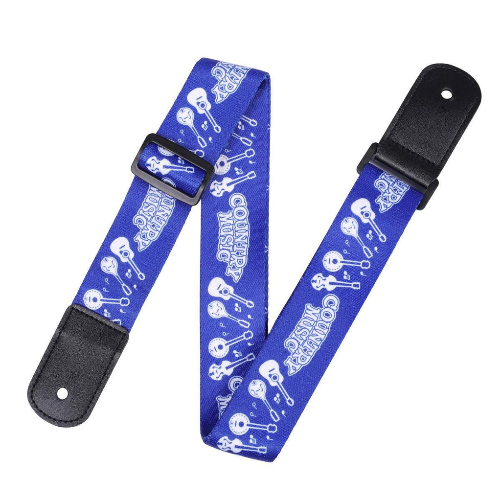 Q QINGGE Ukulele Strap Well made strap for Ukulele and kids' guitars (blue)