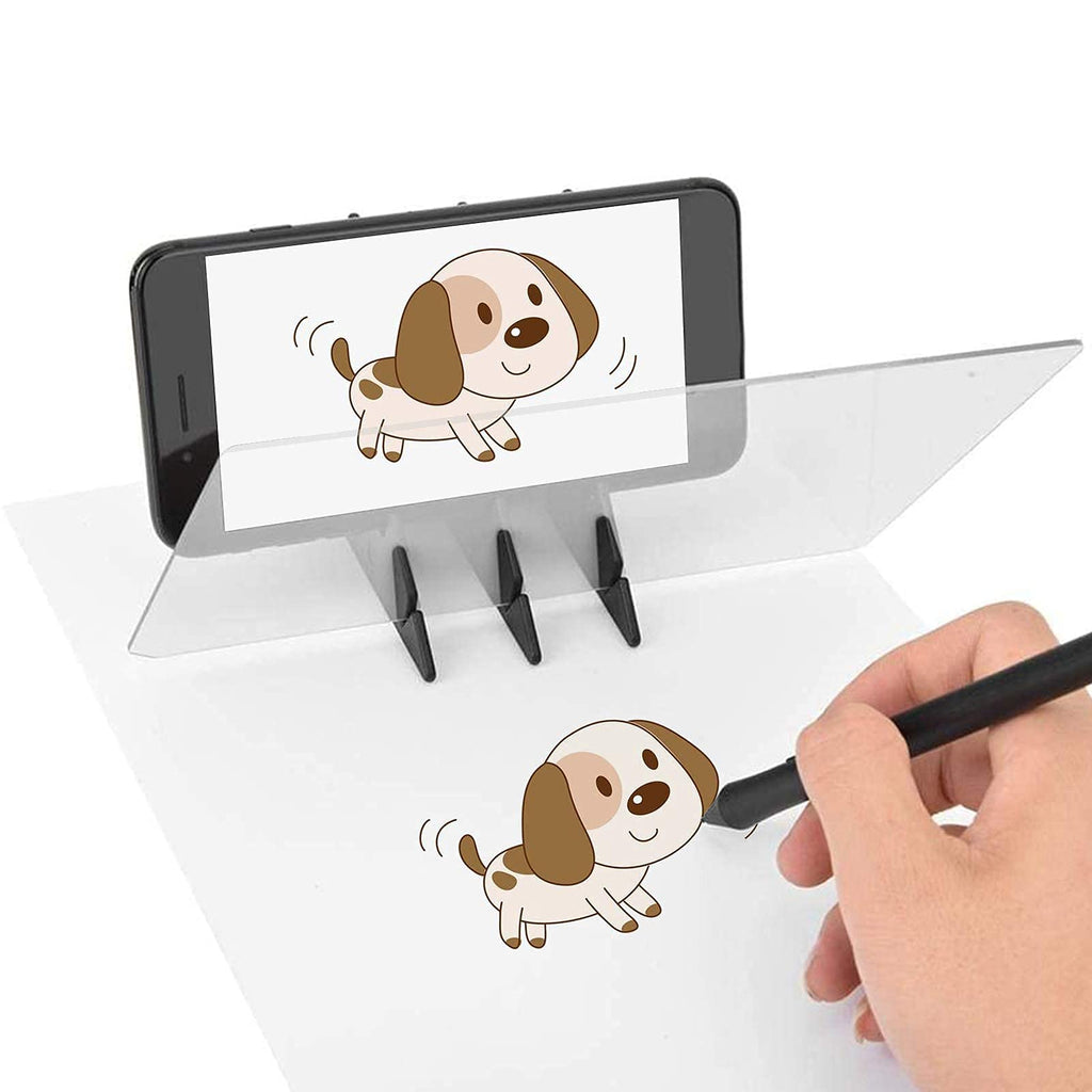 DIY Drawing Tracing Pad, Acrylic Comic Reflection Drawing Optical Drawing Board, Mobile Phone Tablet Computer Projection Copying Station, Gift for Kids, Students, Sketching