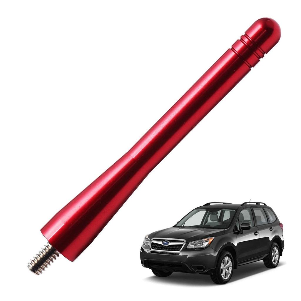 JAPower Replacement Antenna Compatible with Subaru Forester 1998-2016 | 4 inches-Red Red