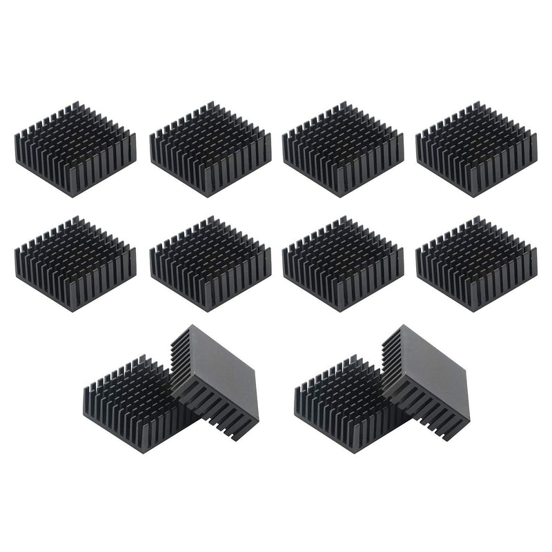 [AUSTRALIA] - JIUWU Small Black Aluminum Heatsink Cooling Fin Module Radiator Cooler for Amplifier Transistor Semiconductor Devices 10 Pack 