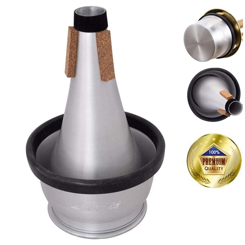 Libretto Trumpet Mute, AC011-6, Cup Mute, All Aluminum, Adjustable Volume, Excellent For Stage Performance & Practice Purpose
