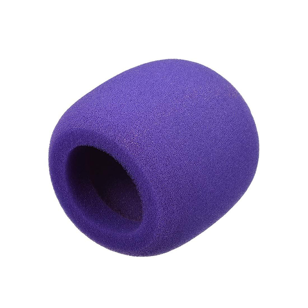 uxcell Thicken Ball-Type Sponge Foam Mic Cover Handheld Microphone Windscreen Shield Protection Purple for KTV Broadcasting