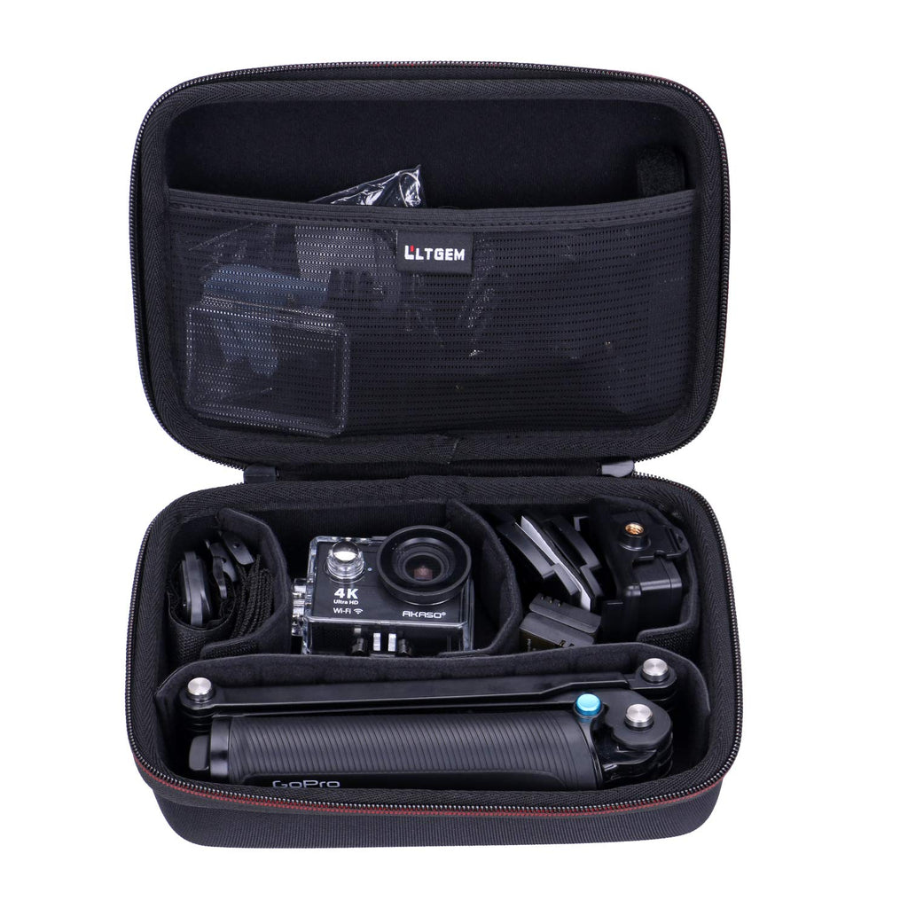 AKASO Camera Case - LTGEM EVA Hard Case for AKASO EK7000/EK7000 Pro, Brave 4/7, V50X/V50 Elite Sports Action Camera (Camera + Mounts + Accessories Case)