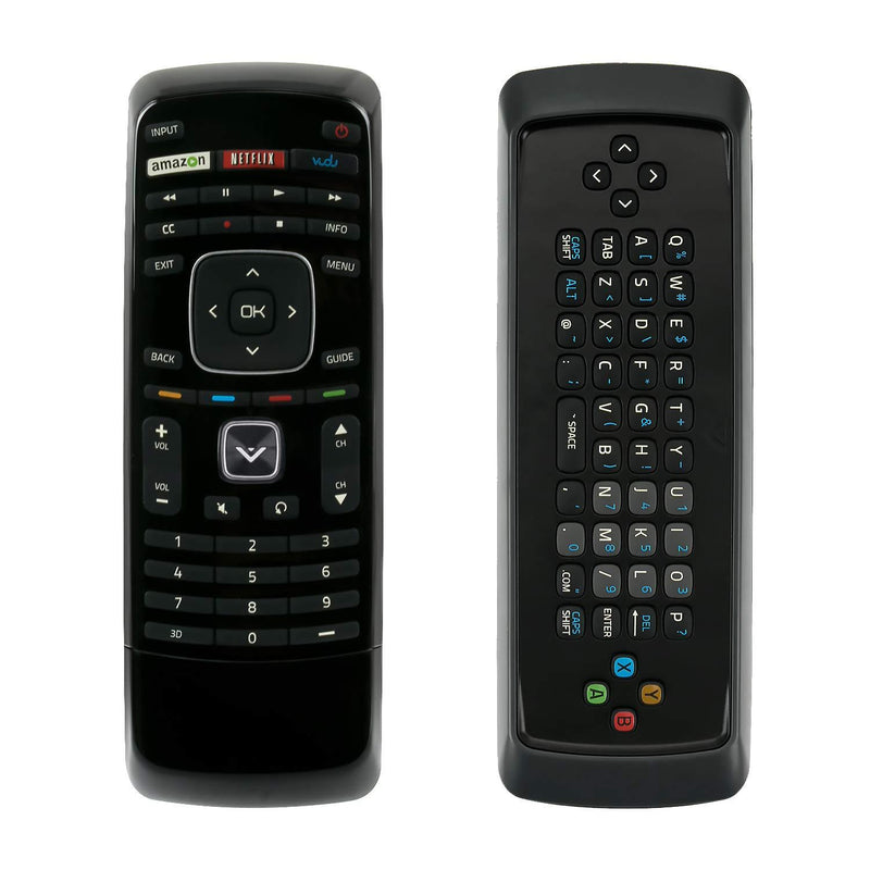 XRT301 3D Keyboard Remote Control Compatible with Vizio Smart TV with Netflix & Vudu Keys