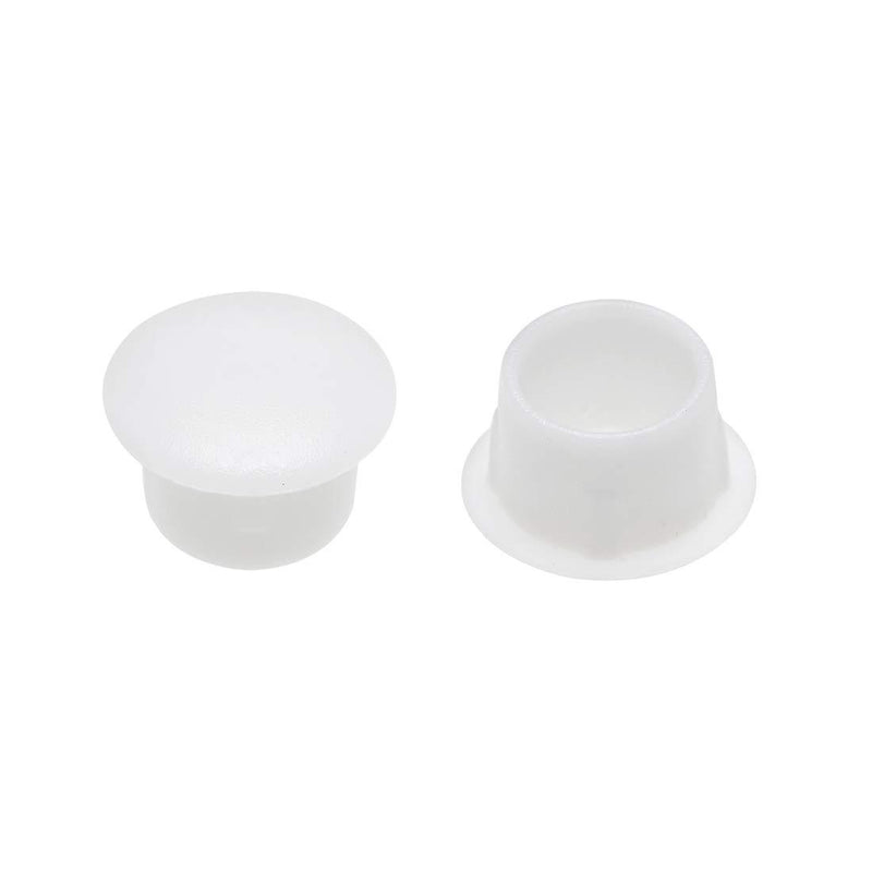 uxcell Shelf Peg Hole Plugs 10mm Dia White Plastic Tube Cover for Nail Cabinet Button Bracket Cupboard Bookshelf Bookcase Adjustable Shelf Closet, 30Pcs