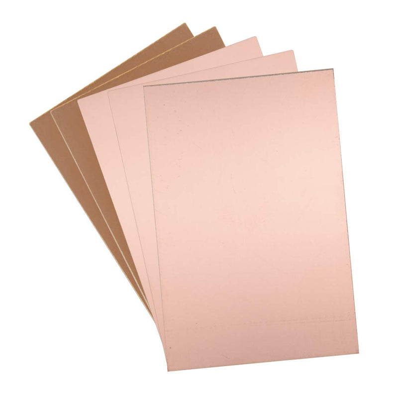 uxcell Single-Sided Copper Clad Laminate PCB Circuit Board, FR4 150x100mm 5.91x3.94 inch, 1.5mm Thickness DIY Prototyping PCB Board, Name Board, 5pcs