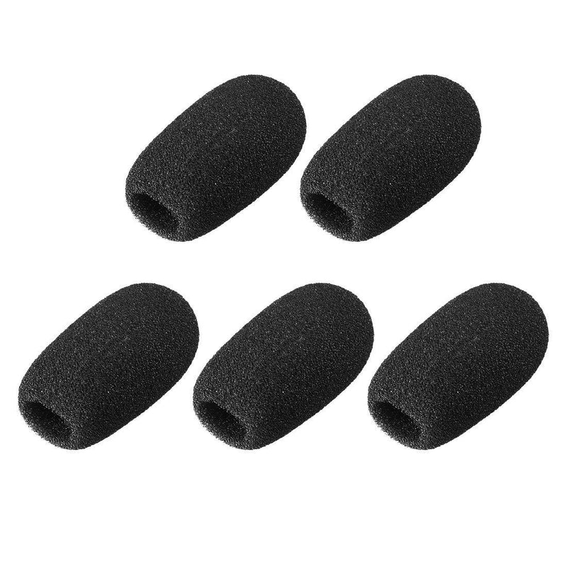 uxcell 10PCS Sponge Foam Mic Cover Conference Microphone Windscreen Shield Protection Black 60mm Long