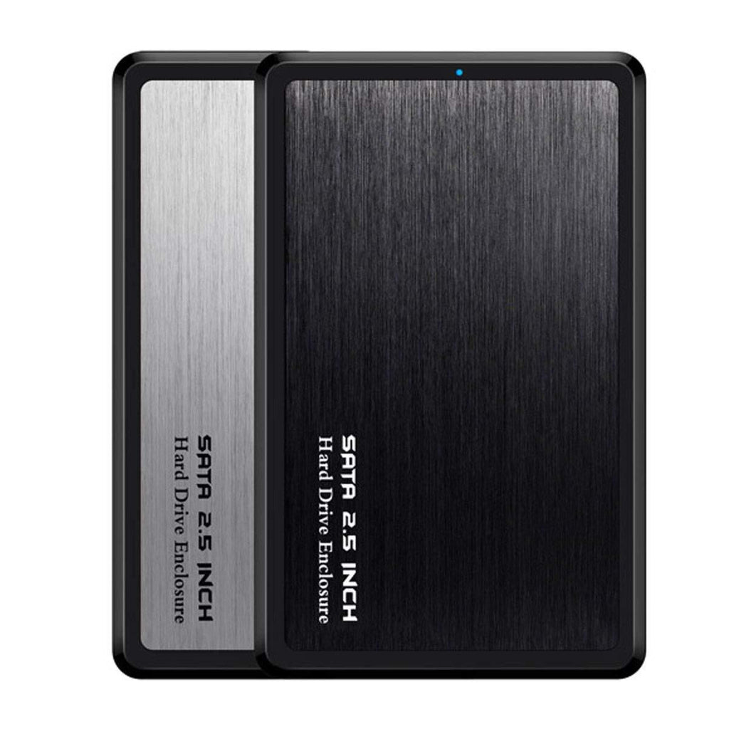 Cablecc USB 3.0 to 2.5" SATA 22Pin 7+15 SSD External Hard Disk Enclosure for Laptop & PC (Silver)