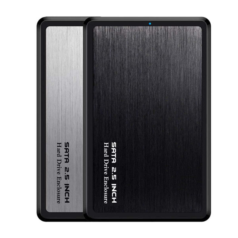 Cablecc USB 3.0 to 2.5" SATA 22Pin 7+15 SSD External Hard Disk Enclosure for Laptop & PC (Silver)