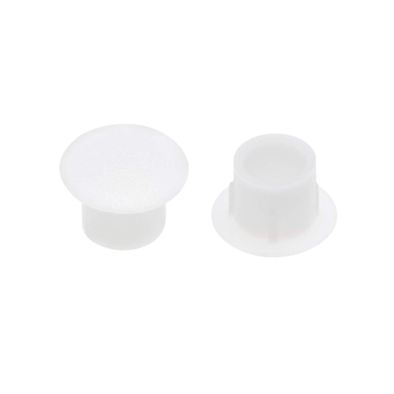 uxcell Shelf Peg Hole Plugs 8mm Dia White Plastic Tube Cover for Nail Cabinet Button Bracket Cupboard Bookshelf Bookcase Adjustable Shelf Closet, 30Pcs