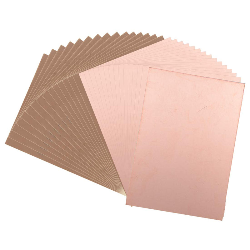 uxcell Single-Sided Copper Clad Laminate PCB Circuit Board, FR4 100x70mm 3.94x2.76 inch, 1.5mm Thickness DIY Prototyping PCB Board, Name Board, 35pcs 35