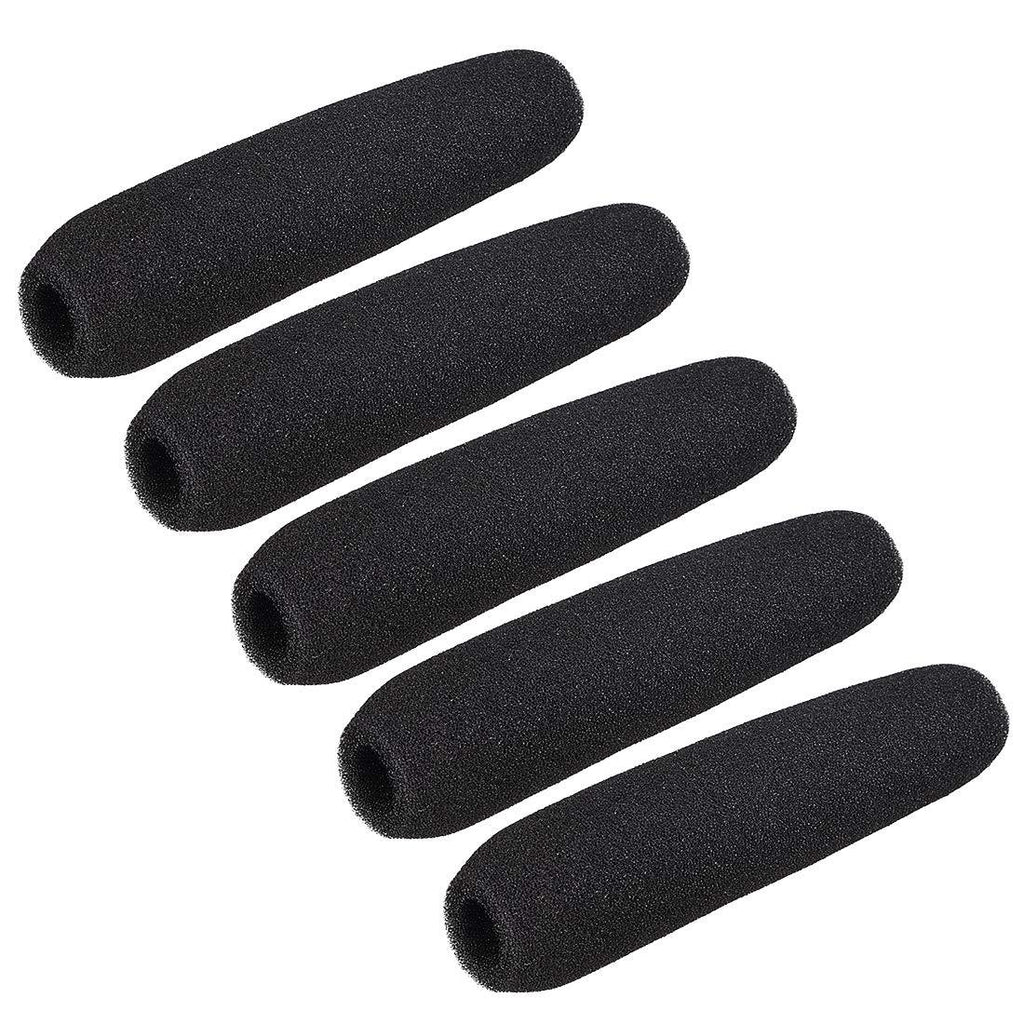 uxcell 5PCS Sponge Foam Mic Cover Conference Microphone Windscreen Shield Protection Black 120mm Long