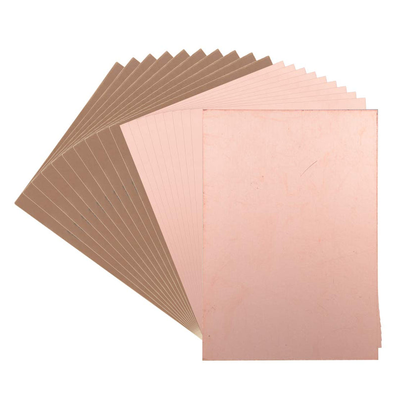 uxcell Single-Sided Copper Clad Laminate PCB Circuit Board, FR4 100x70mm 3.94x2.76 inch, 1.5mm Thickness DIY Prototyping PCB Board, Name Board, 20pcs 20