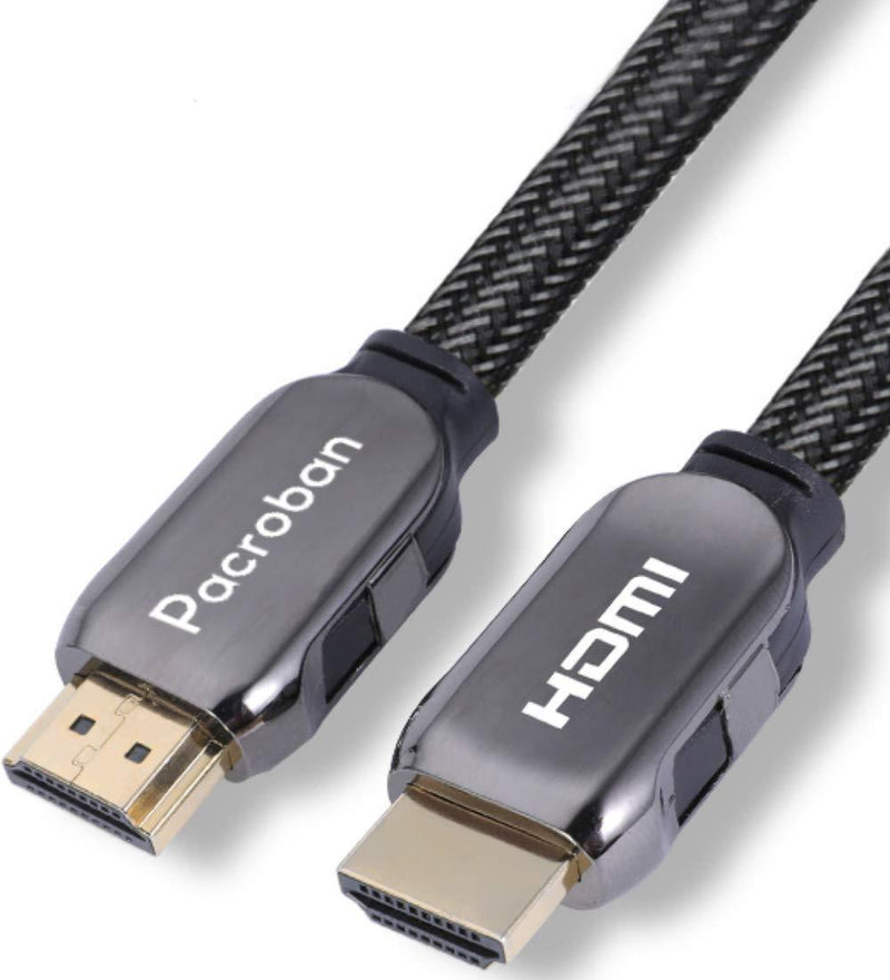 Pacroban 8K HDMI 2.1 Braided Cable (6ft) Supports 48Gbps Ultra High Speed, 8K 5K 4K 1080p at 120Hz 60Hz, Dynamic HDR, Dolby Vision, Dolby Atmos 1 6ft