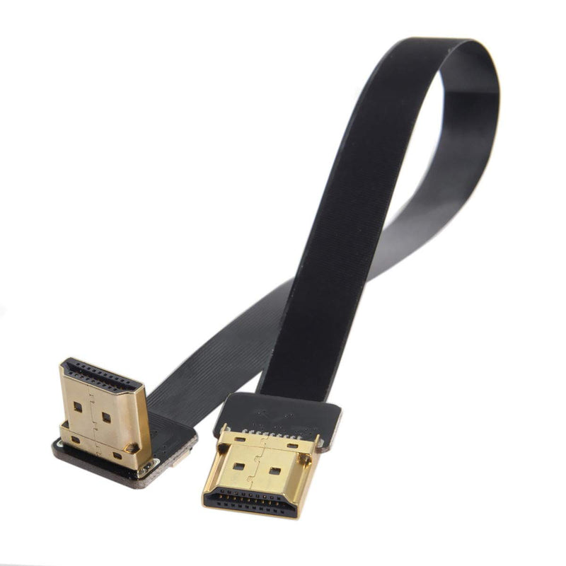 CYFPV FPV HDMI Male to Up Angled 90D HDMI Male HDTV FPC Flat Cable for FPV HDTV Multicopter Aerial Photography (0.2m) 0.2m