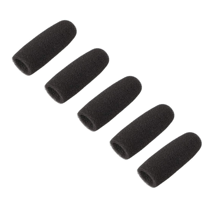uxcell 5PCS Sponge Foam Mic Cover Conference Microphone Windscreen Shield Protection Black 72mm Long