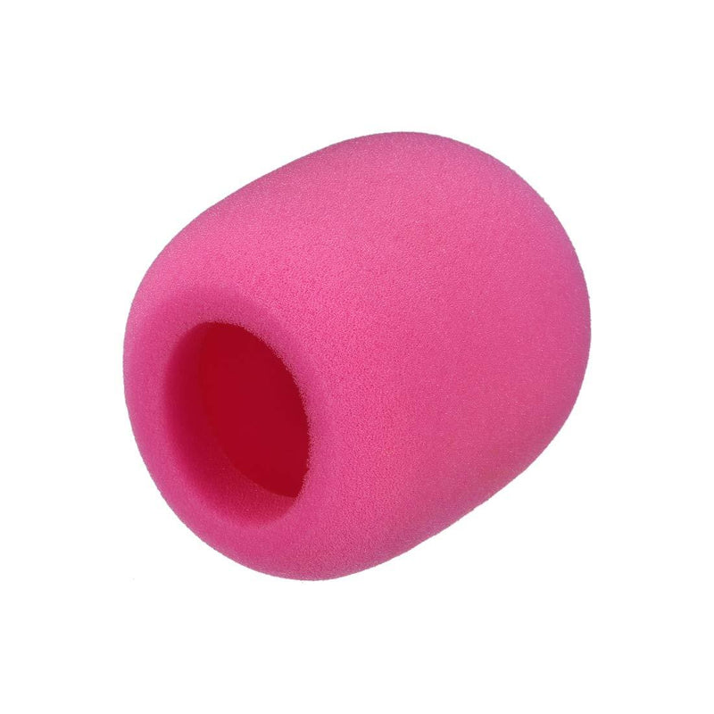 uxcell Thicken Ball-Type Sponge Foam Mic Cover Handheld Microphone Windscreen Shield Protection Pink for KTV Broadcasting