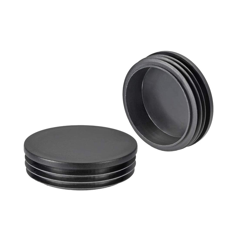 uxcell 4pcs 90mm Dia Plastic Tubing Plug Round Post End Caps for Handrail Stair Newel Guardrail Tube Black