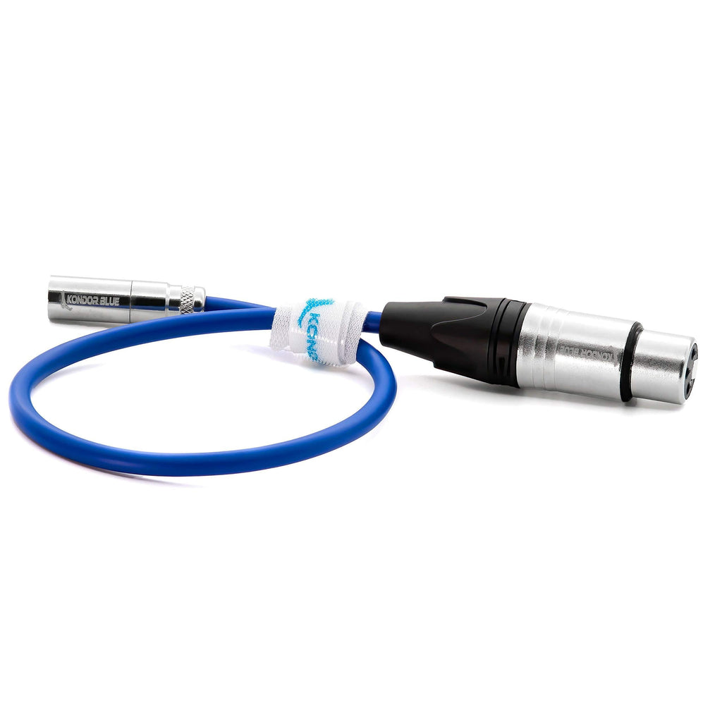 [AUSTRALIA] - Kondor Blue 16" Mini XLR Male to XLR Female Audio Cable for BMPCC 4K/6K Camera, Blue 1 Pack 