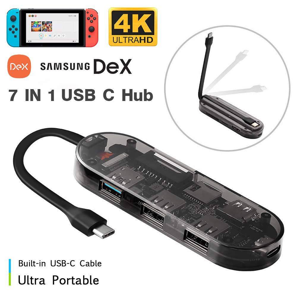 BeiErMei USB C to HDMI Adapter for Nintendo Switch Dock USB C Hub with HDMI PD Charging 3USB Port SD/Micro Compatible with MacBook Pro MacBook Air 2018 Samsung Galaxy S9/S8 Plus Dex Station