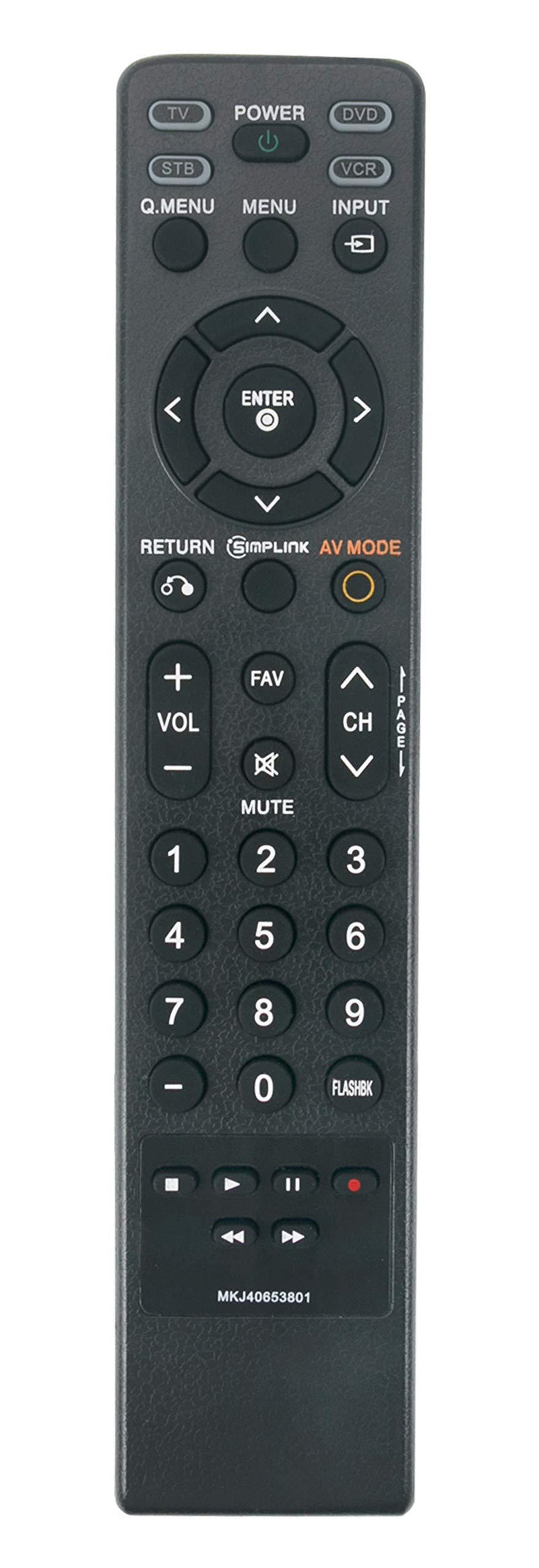 MKJ40653801 Replaced Remote fit for LG LCD Plasma TV 37LG50 37LG30 47LG50 42LGx 52LG50 32LG60 32LG70 37LG60 42LG70 42LG60 47LG70 47LG60 52LG70 52LG60 47LG90 42PG25 42LG50 50PG25 50PG60 60PG60 50PG70