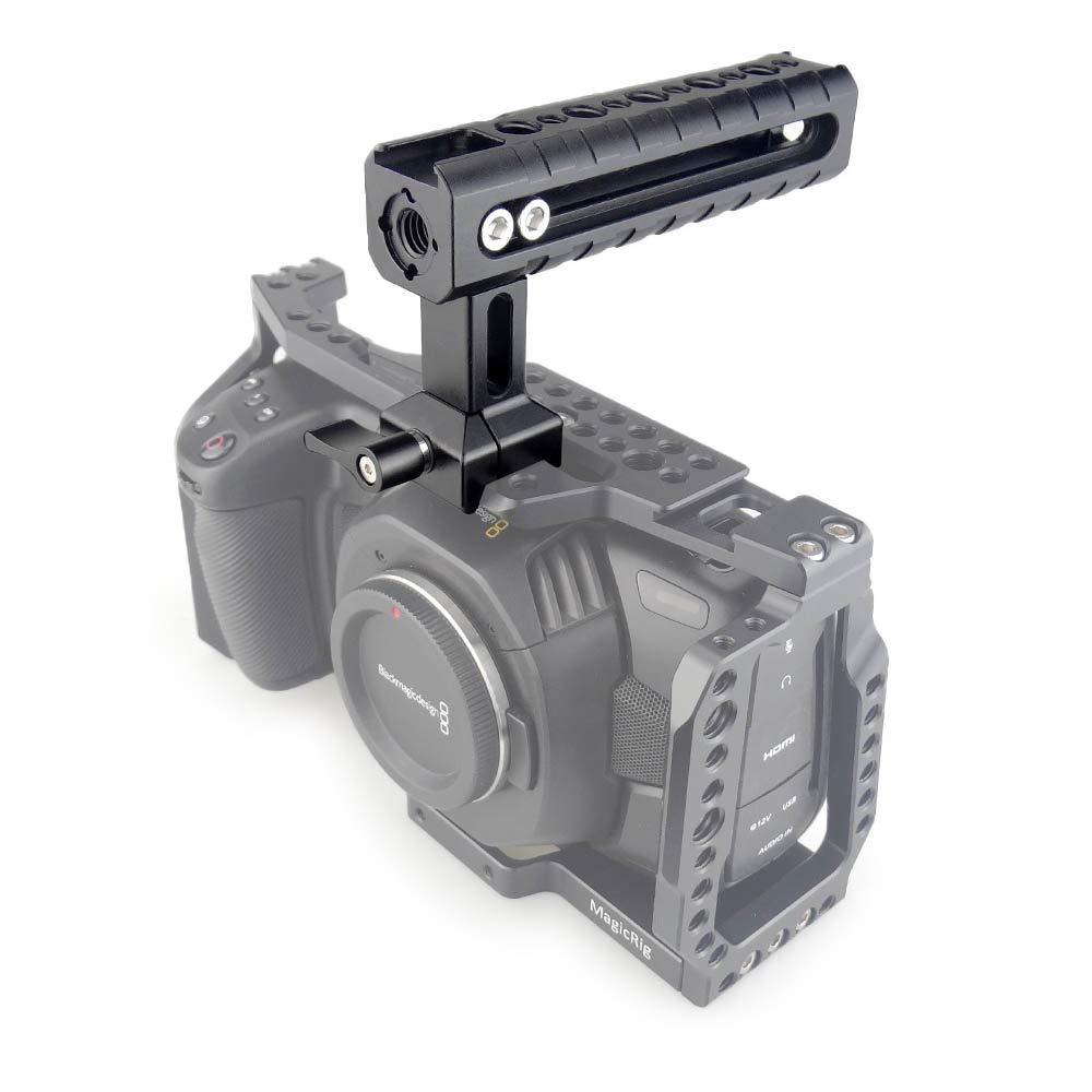 MAGICRIG Quick Release NATO Top Handle with Cold Shoe for DSLR Camera Cage Camcorder Cage Rig